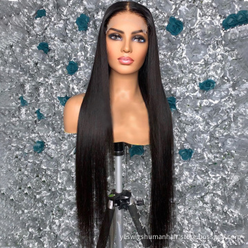 Straight Raw Indian Virgin Human Hair Hd Full Lace Front Wig Vendor Yeswigs Transparent Lace Frontal Closure Wig For Black Women
